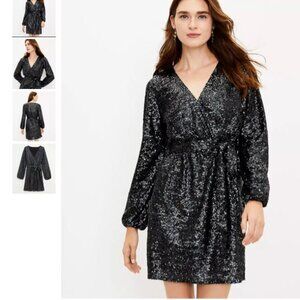 Sequin Wrap Dress - Size 8